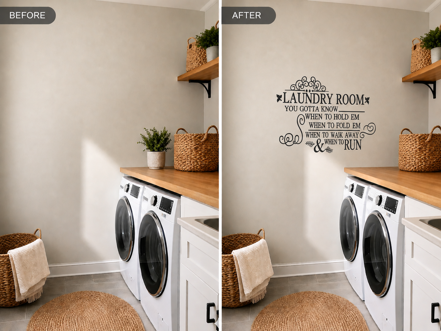 Laundry Run – Laundry Room Wall Decal