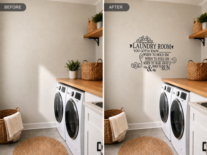 Laundry Run – Laundry Room Wall Decal
