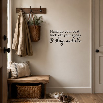 Hang up your coat Wall Decal