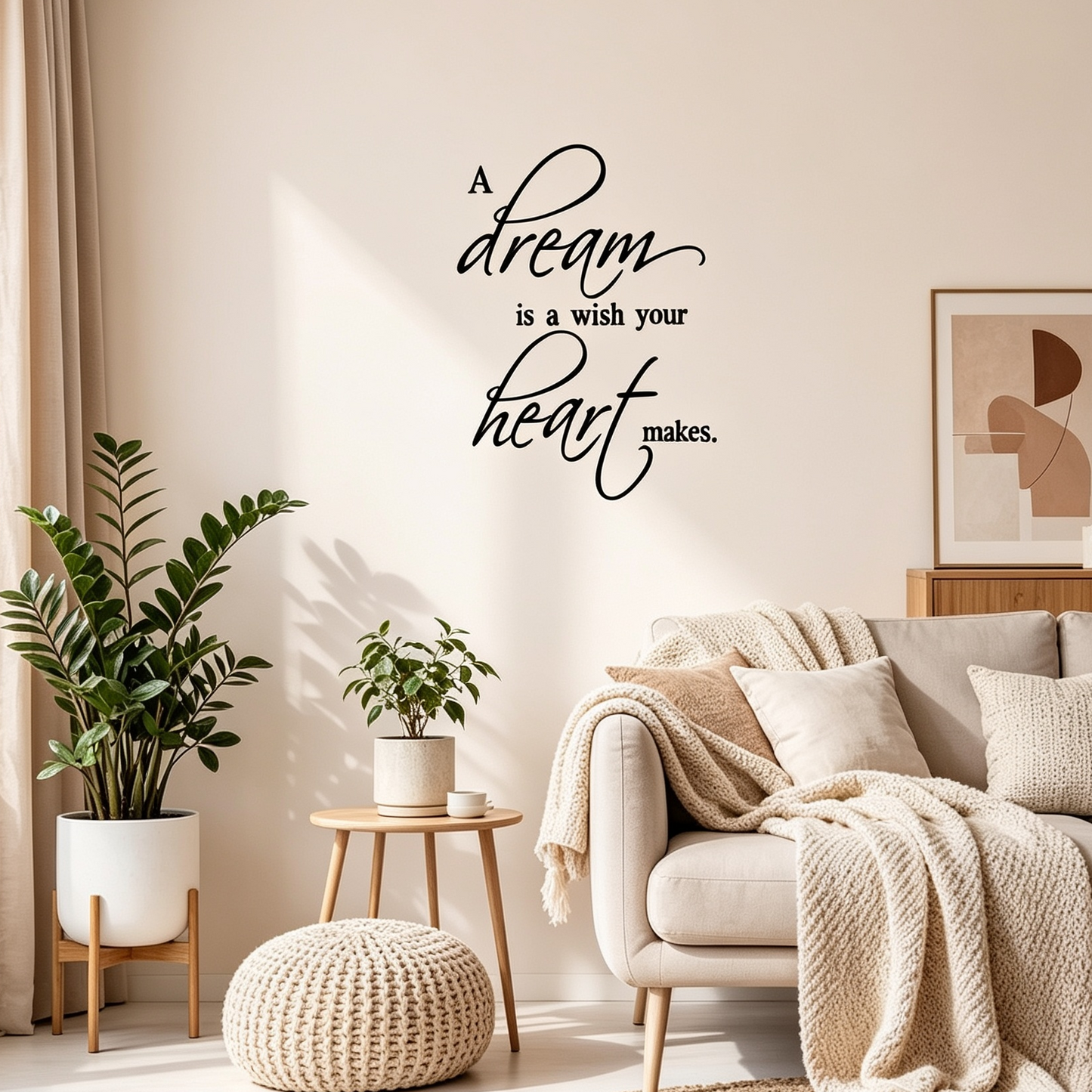 A Dream is a Wish Your Heart Makes Wall Decal