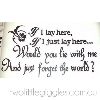 If I lay here 2 - Two Little Giggles