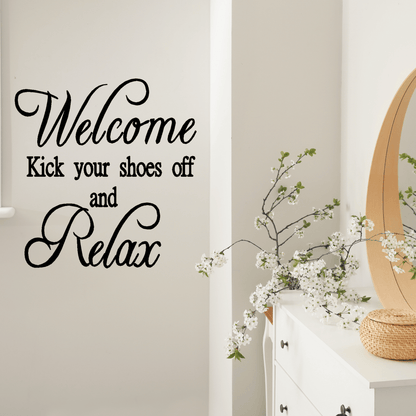 Welcome Kick your shoes off and Relax - Two Little Giggles