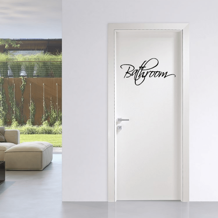 Bathroom Door Decal - Two Little Giggles