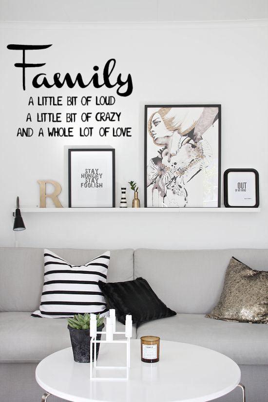 Family a little bit of loud Wall Decal Quote - Two Little Giggles