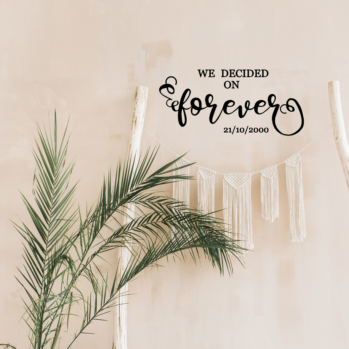 We decided on Forever Wall Decal Sticker Quote - Two Little Giggles