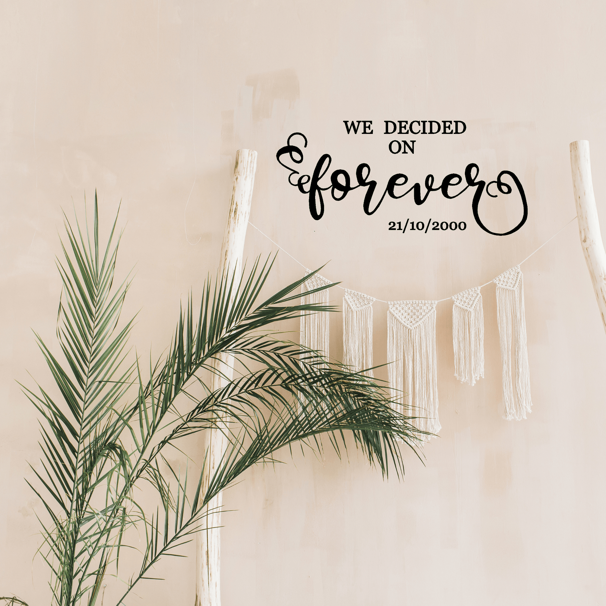 We decided on Forever Wall Decal Sticker Quote - Two Little Giggles