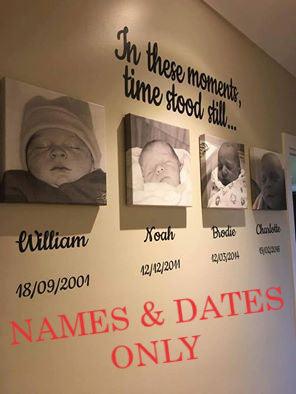 In these moments EXTRA NAME AND DATES ONLY decal - Two Little Giggles