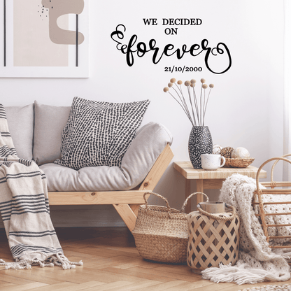 We decided on Forever Wall Decal Sticker Quote - Two Little Giggles
