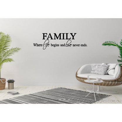 Family Where life begins and love never ends - Two Little Giggles