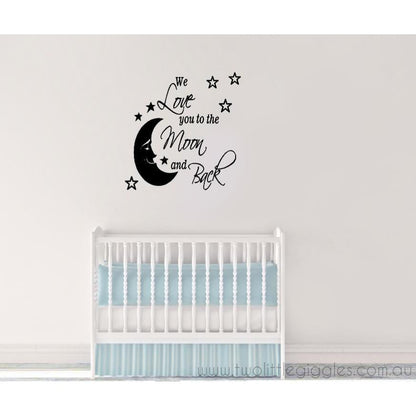 We love you to the moon and back - Two Little Giggles